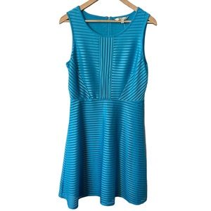 41 Hawthorn Marina knit dress mesh stripe teal medium NWT Stitch Fix